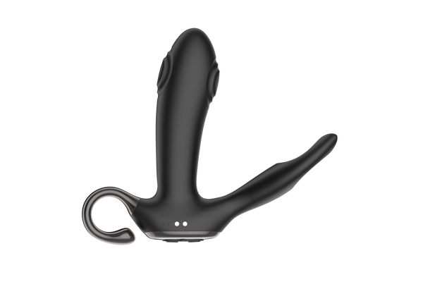 Prostata massager med vibrationer og krog