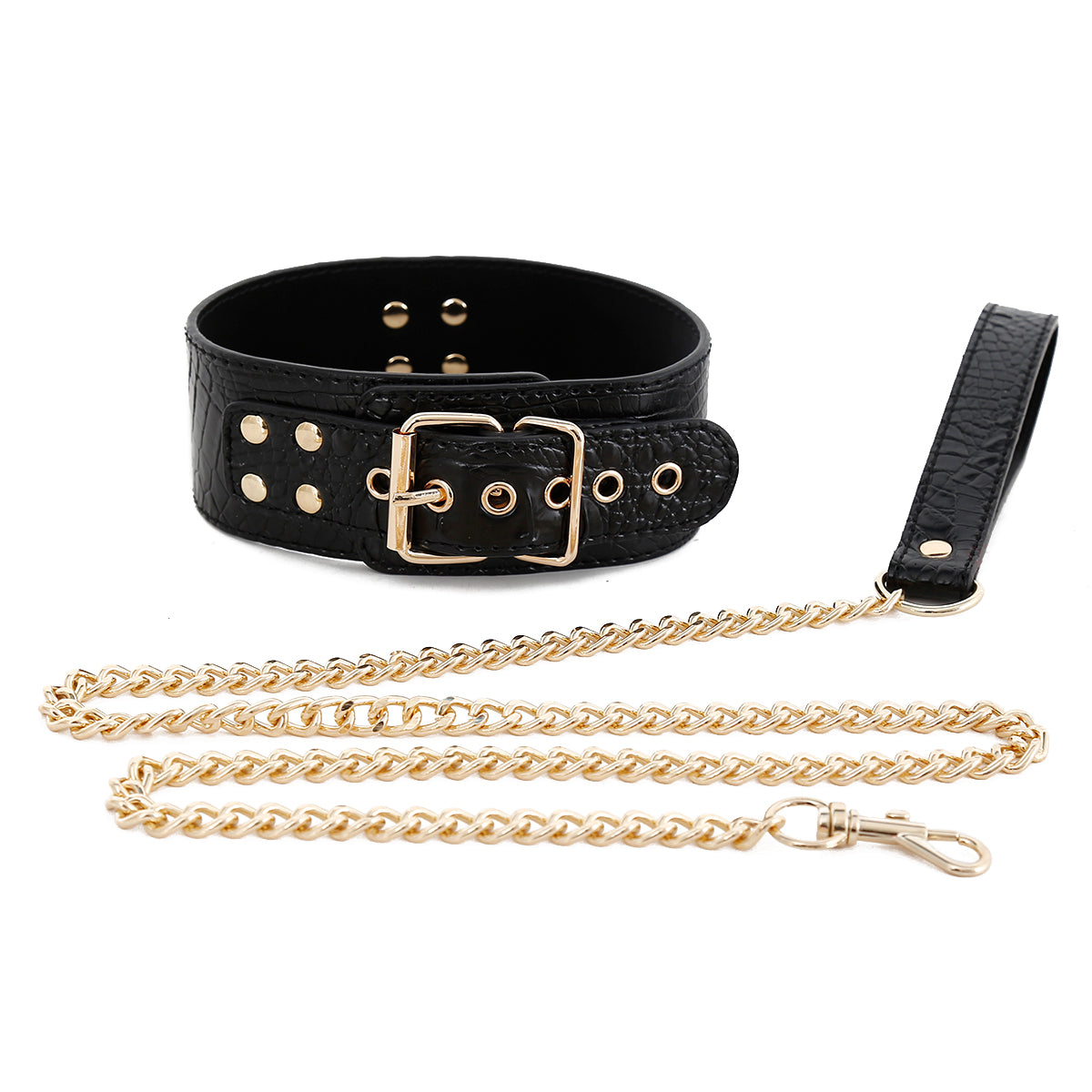 4-Piece PU Leather BDSM Bondage Restraint Set