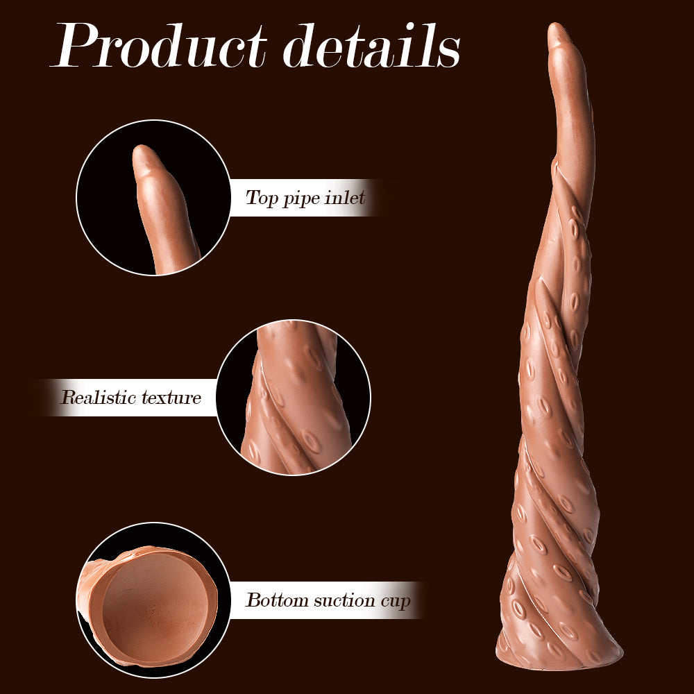 16 Inch Monster Spiral Design Super Lang Dildo med Sugekop Base
