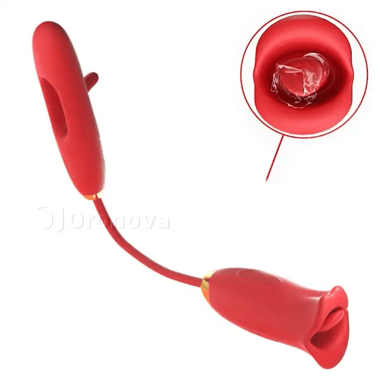 G Spot Flapping Vibrator med kyssefunktion og vibrerende tunge