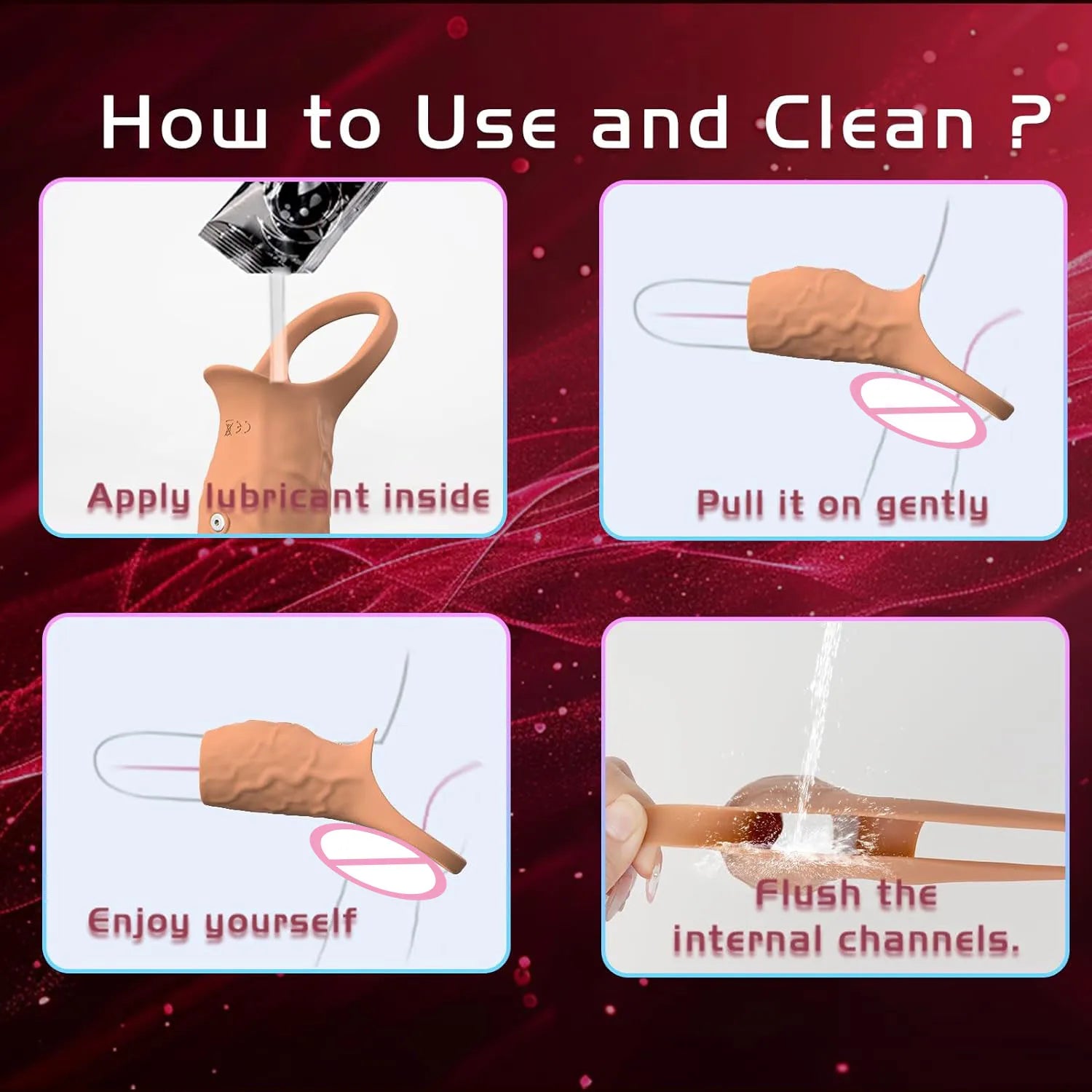 Vibrating Penis Sleeve Ring | G-Spot & Testicle Massage | Male Delay Ejaculation Toy