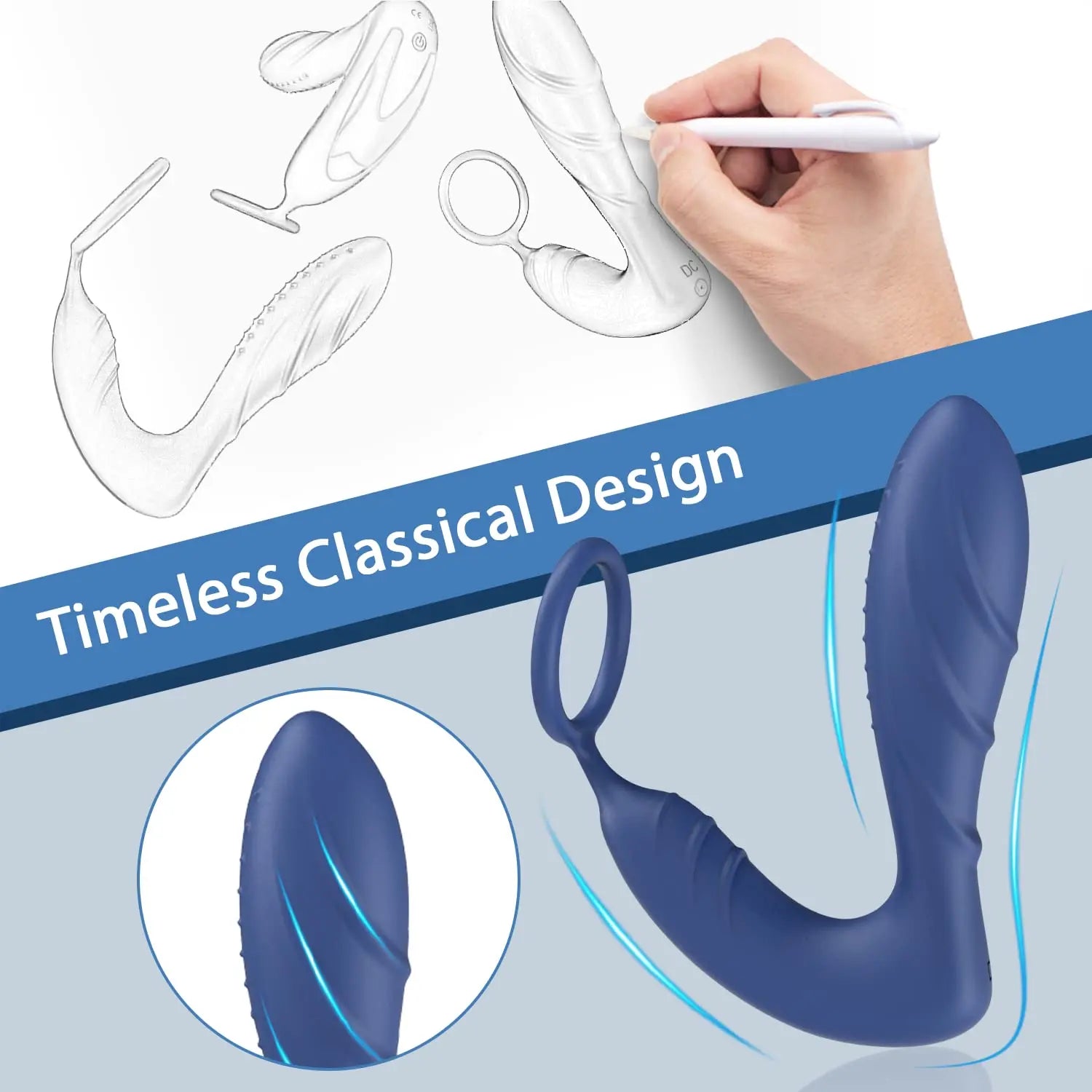 Prostata vibrator med penisring