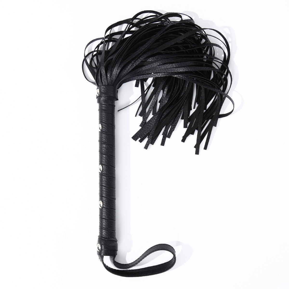 BDSM Leather Whip – Spiked Handle Flogger for Women & Couples