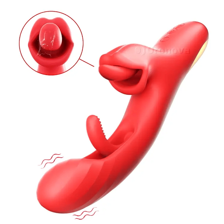 G Spot Tunge Slikkende Vibrator - Flappende & Roterende