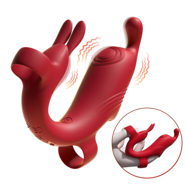 Rabbit Finger Vibrator til kvinder – Klitoris- & Brystvortestimulator med G-punktsmassager