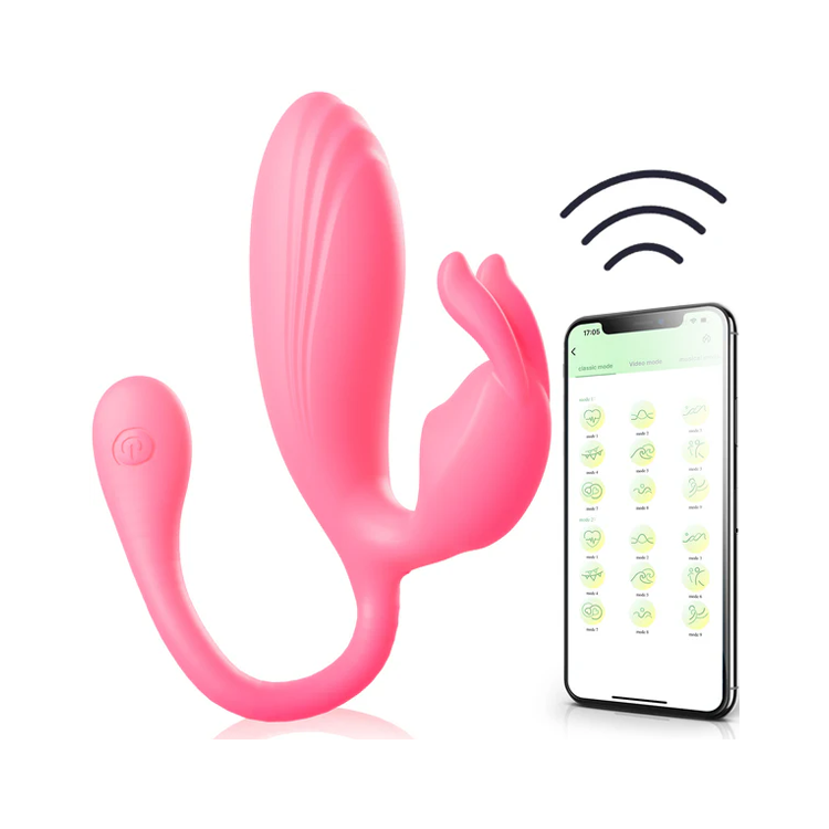 Klitorisæg vibrator - dobbelte motorer