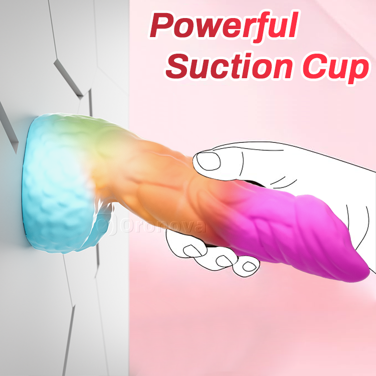 8 Inch 21cm Realistisk Silikone Dildo med Stærk Sugekop Base