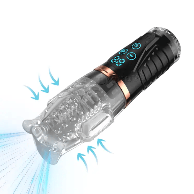 Multifunktionel sugemasturbator med 10 vibrationsmønstre