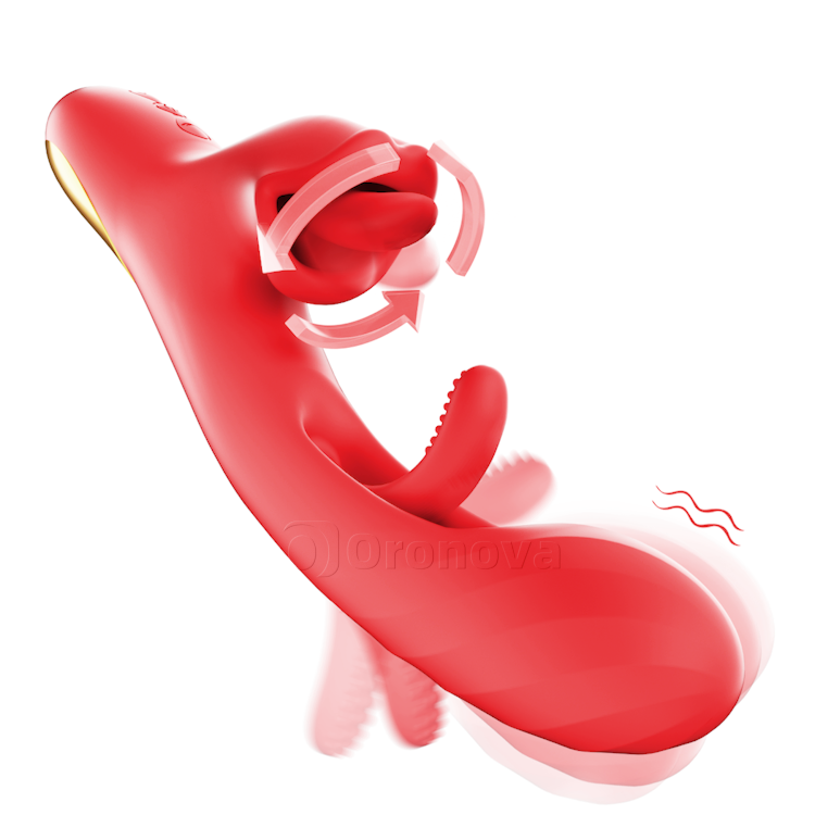 G Spot Tongue Licking Vibrator - Flapping & Rotating