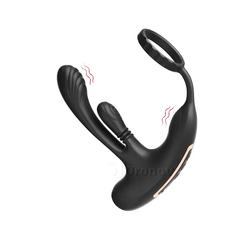 Prostata massager med gyrationsfunktion og triple vibrationer