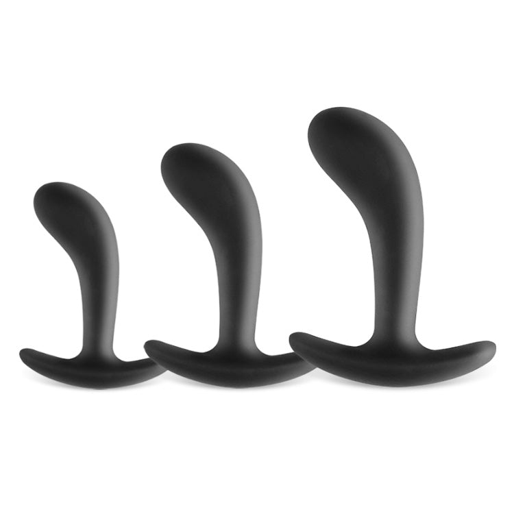 Flared Base Silikone Buet Spids Anal Plug Sæt (3 Stykker)