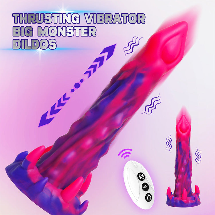 9.25 inches Fjernstyret Stødende Monster Dildo