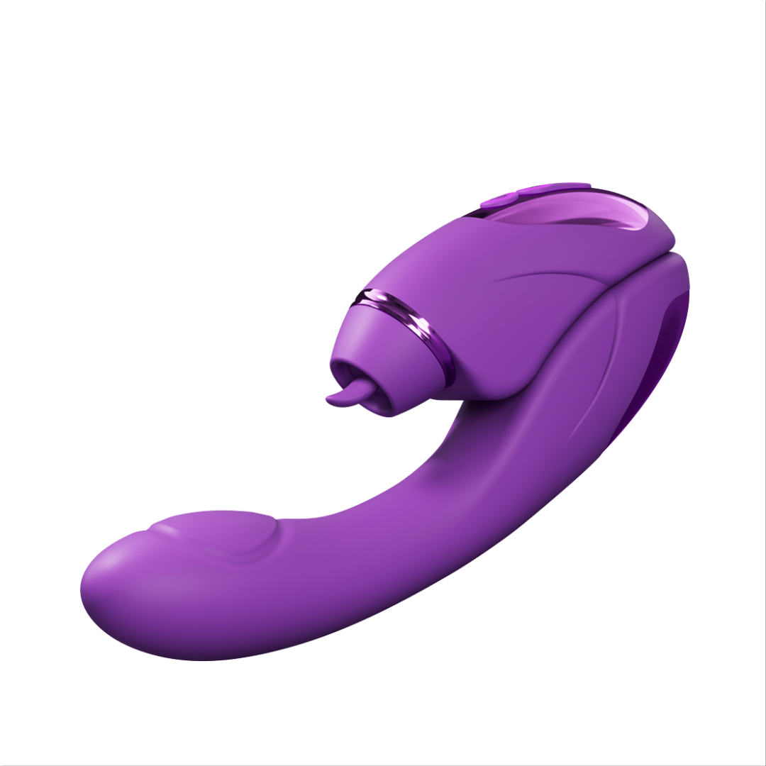 2-in-1 Dual Function Vibrator with 10 Vibration Modes, 10 Tapping Modes & 4 Interchangeable Heads