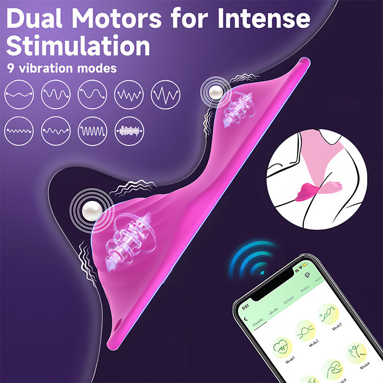 Dual Motor Bærbar Vibrator med App Kontrol