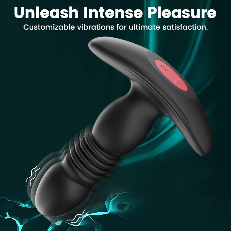 Multi-Speed Udvidende Vibrerende Anal Plug med Fjernbetjening