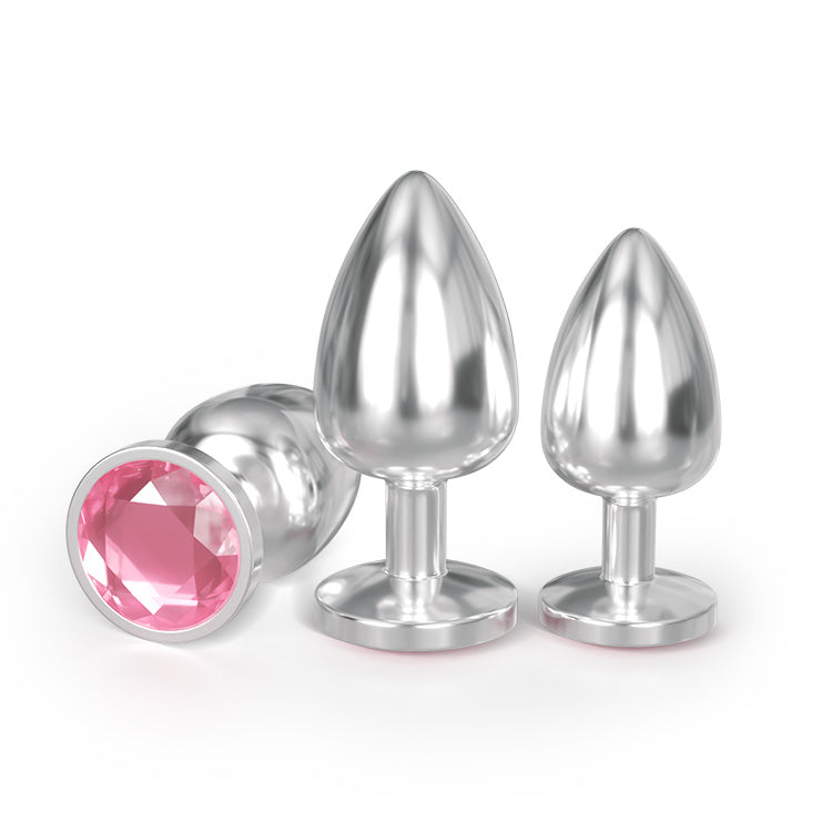 Diamond Base Metal Anal Plug Sæt (3 Stykker)