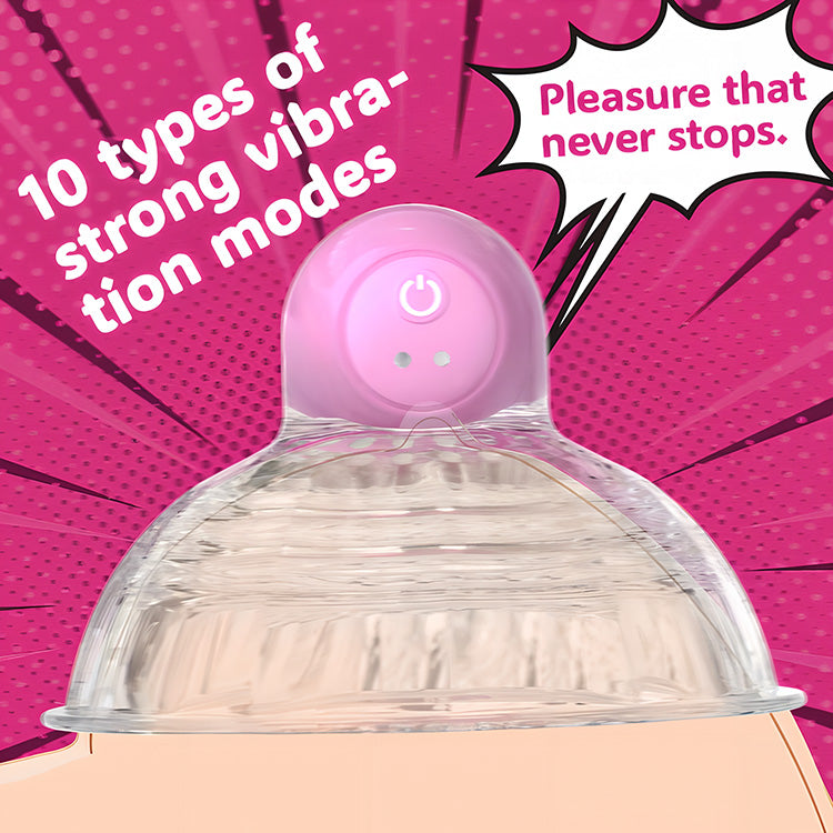 Vacuum Nipple Vibrator med 10 vibrationsindstillinger & trådløs fjernbetjening