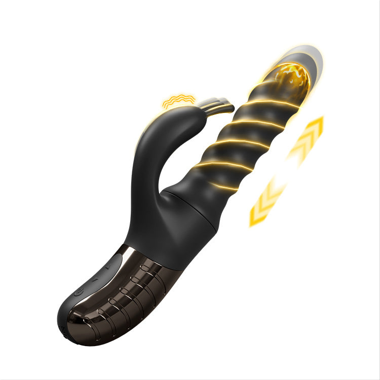 Stødende 360 ° & Roterende Vibrator – Dobbelt Motor G-Spot & Klitoris Stimulator