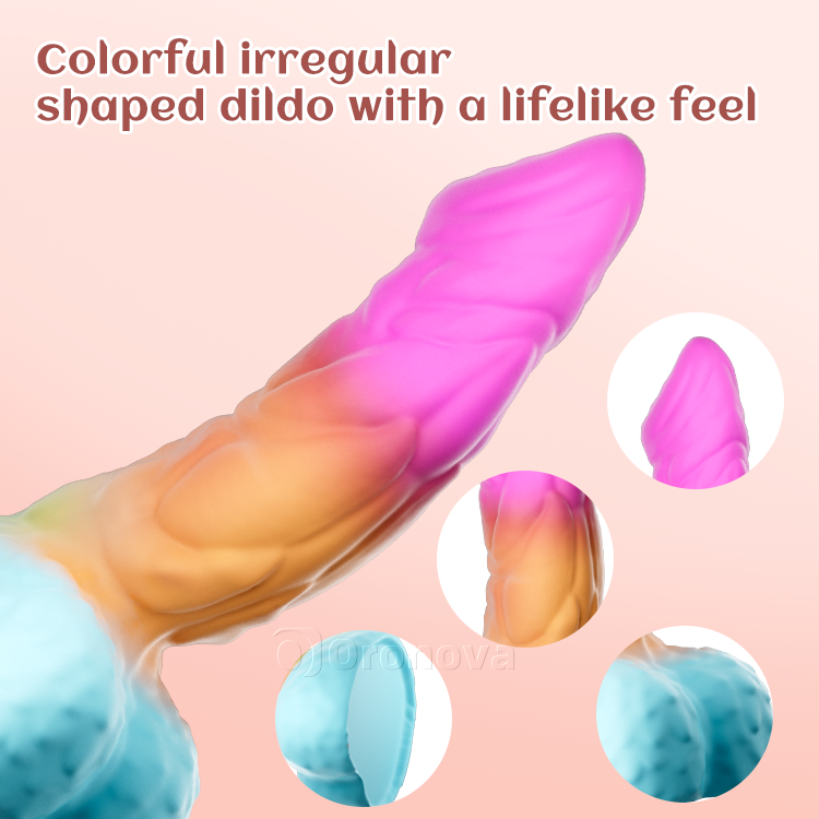 8 Inch 21cm Realistisk Silikone Dildo med Stærk Sugekop Base