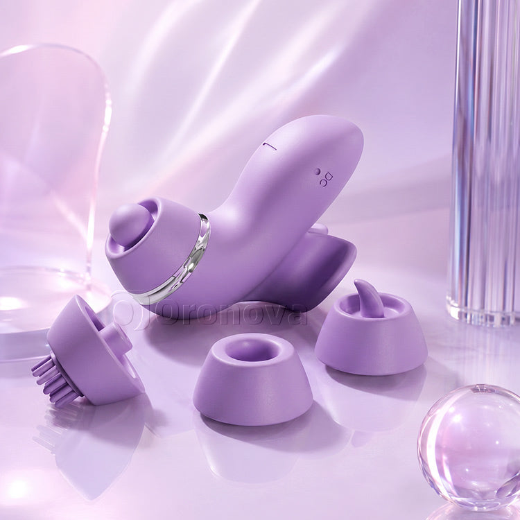 4-i-1 Multifunktionsvibrator | Flappende, slikning, børstning og sugende nydelse