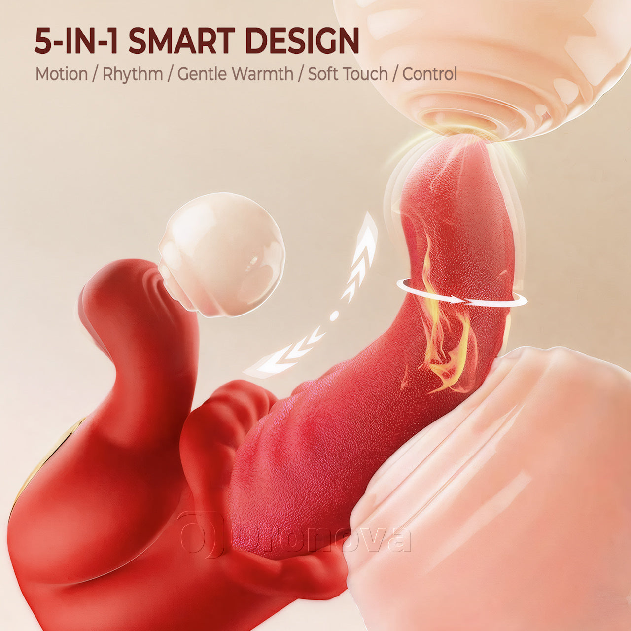 5-in-1 Full Control，Heating. Rotation. Thrusting. Licking. Vibration.Precision Meets Comfort.