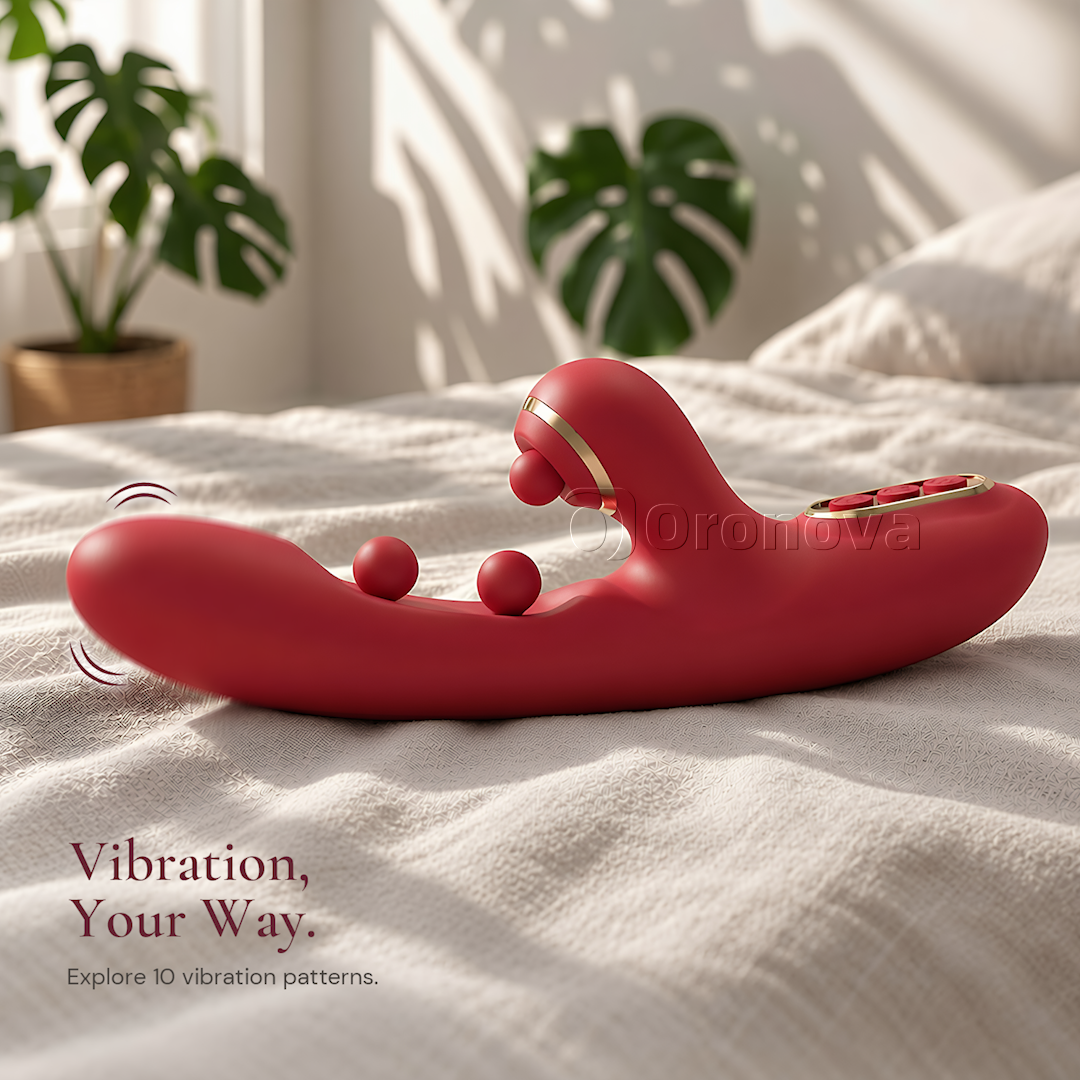 3-in-1 Vibrating Wand with Dual-Ball Pinching & Rhythmic Tapping | 3 Functions, Independent Control