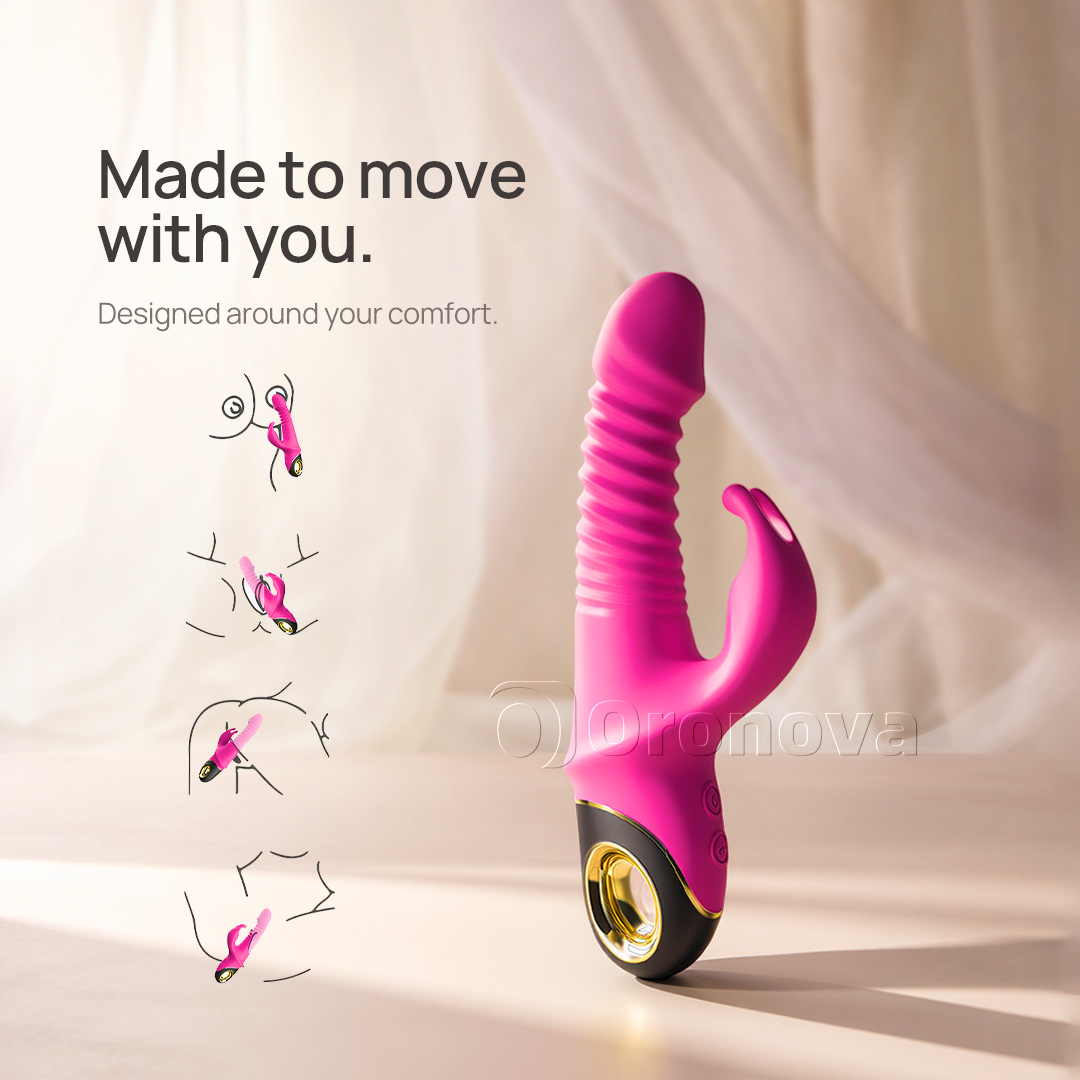 3-i-1-stødende og roterende vibrator med 9 rotationsindstillinger. Uendelige muligheder.