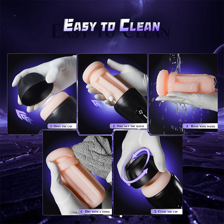 Automatisk mandlig masturbator – 4 sugemoduser, 9 vibrationer, LED-display