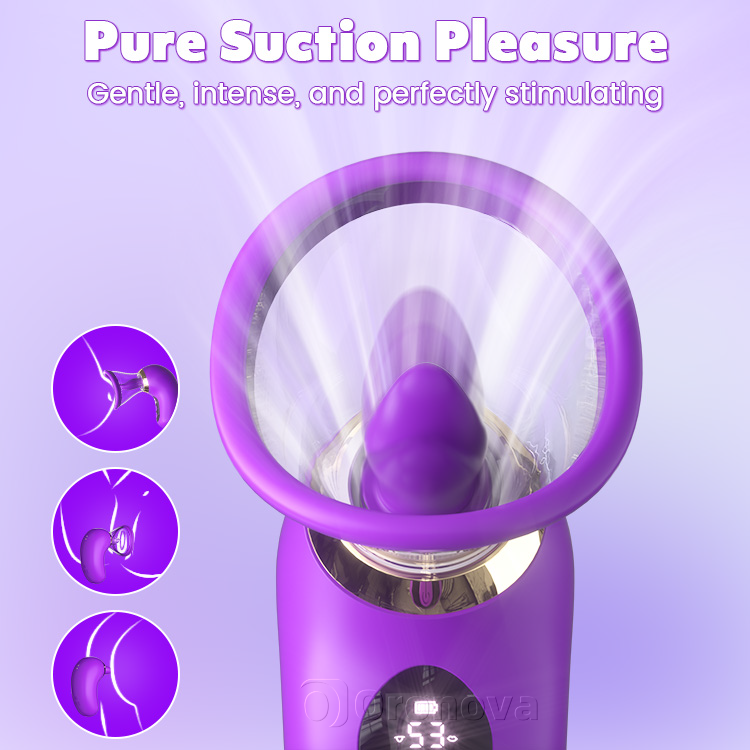 5-in-1  Sucking Vibrator with LCD Display