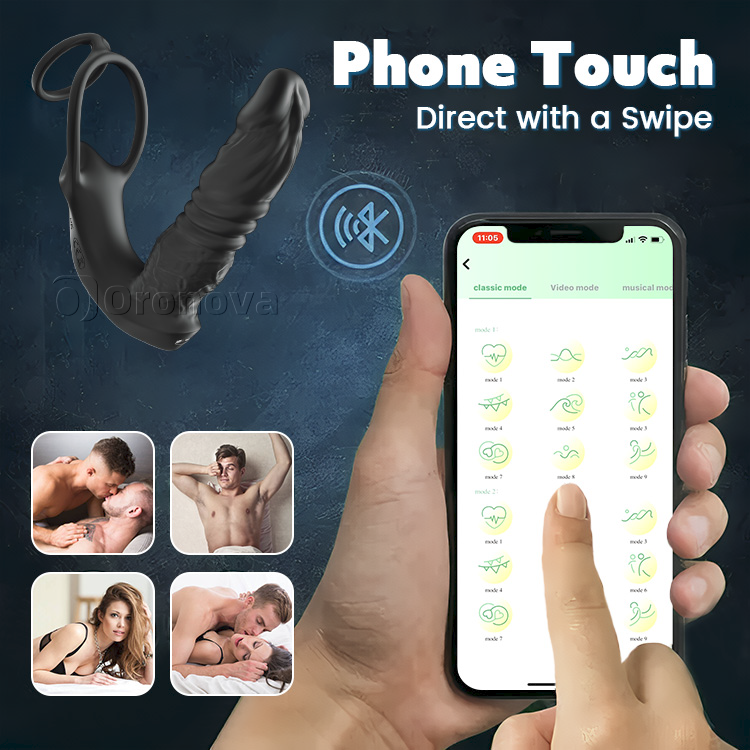 Thrusting Prostate Massager with Dual Vibration and  App Controll