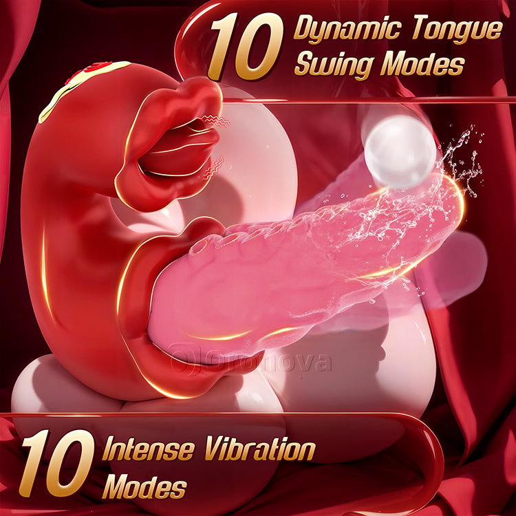 2-i-1 Blæksprutte Vibrator med Tunge Frækhed – 10 Vibrationsindstillinger