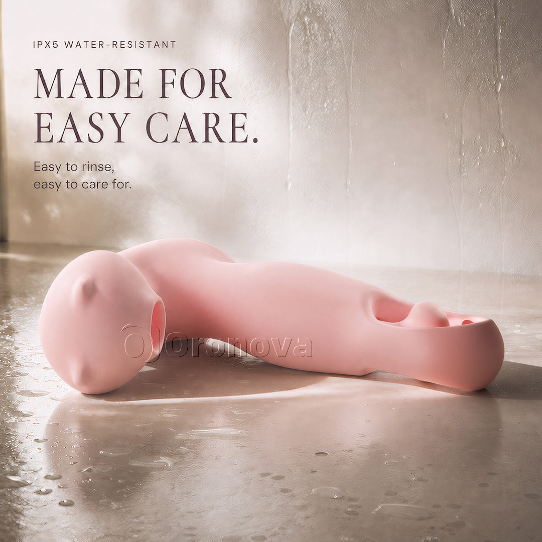Tre-i-en smart app-styret rotations-, vibrations-, luftstrøms- og pulsvibrator