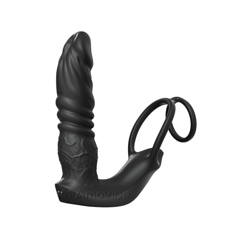 APP-Controlled Dual Vibration Performance Enhancer - Cock Ring & Anal Toy Combo