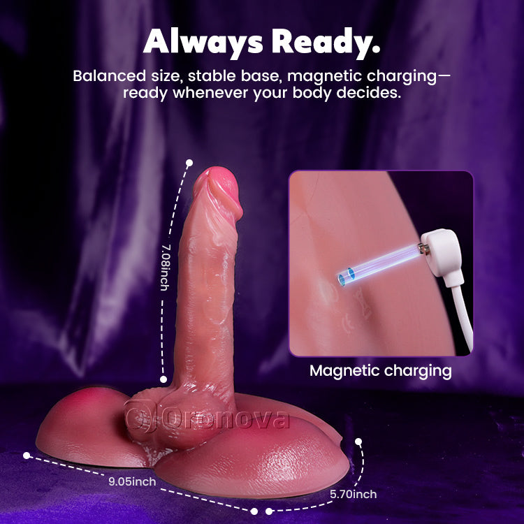 7-Inch Vibrating Heated Dildo – Remote Control