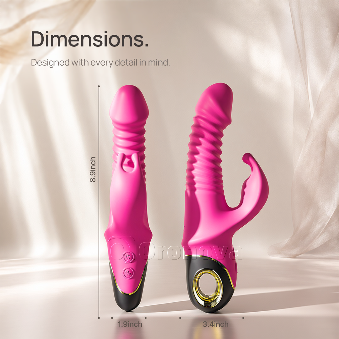 3-i-1-stødende og roterende vibrator med 9 rotationsindstillinger. Uendelige muligheder.