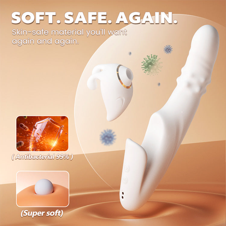 2-in-1 Detachable Suction & Thrusting Vibrator with App Control