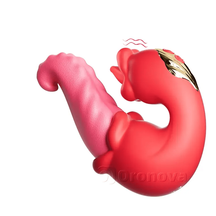 Twin Rose Thrusting G Spot Vibrator - Tungepirrende & Vibrerende