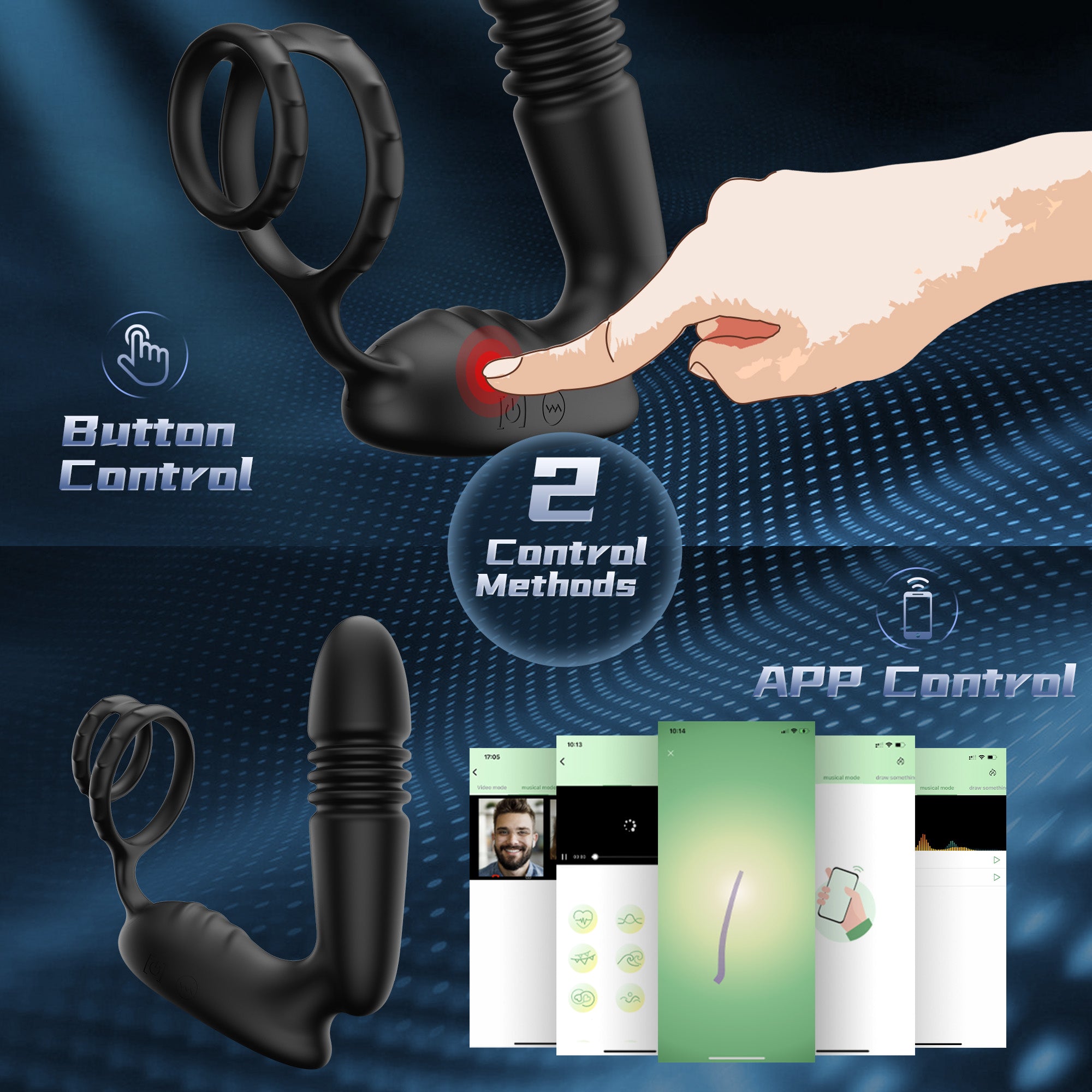 Thrusting Prostate Massager - Vibrating & App Controlled