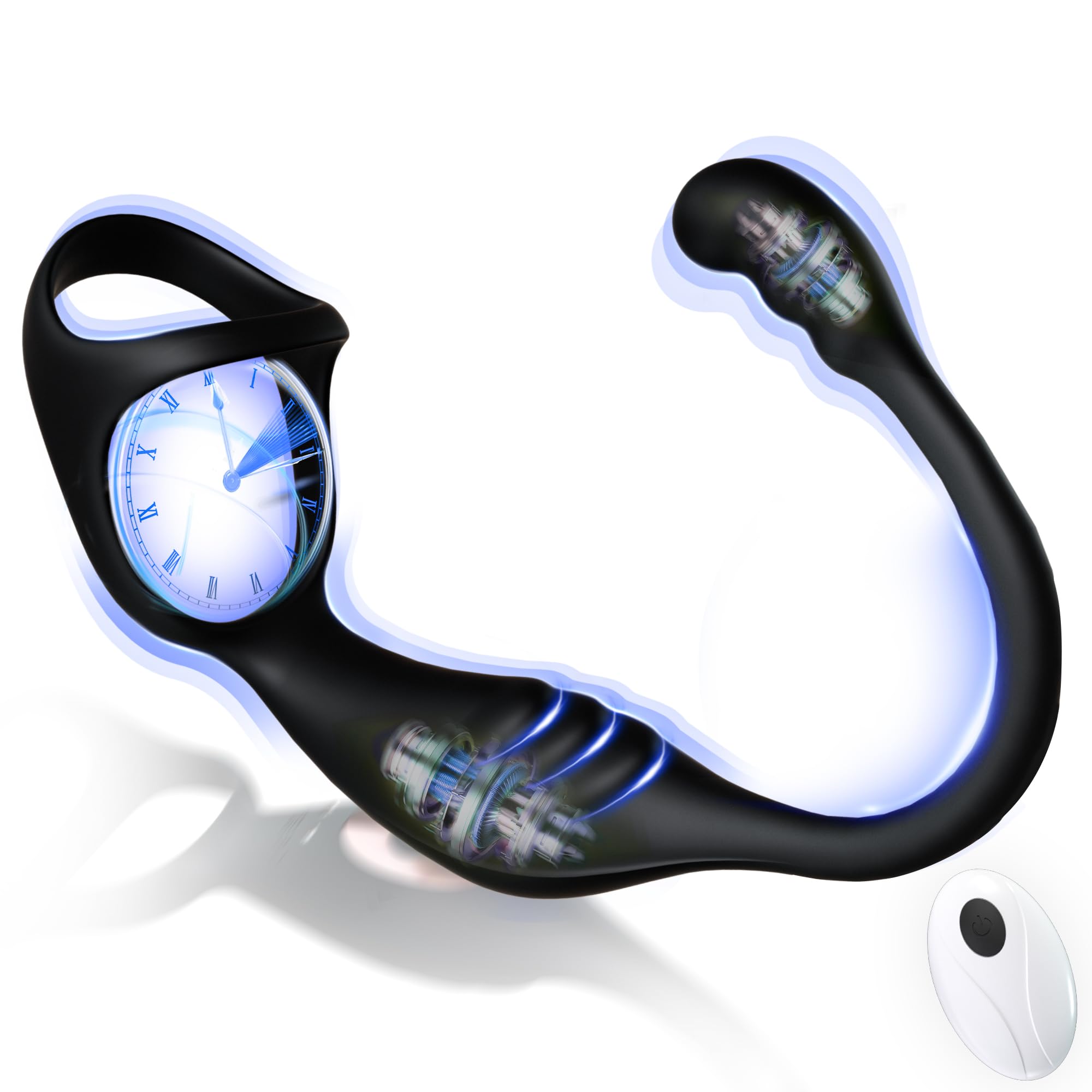 Fjernbetjent prostata massager & vibrerende penisring – 10 intense tilstande