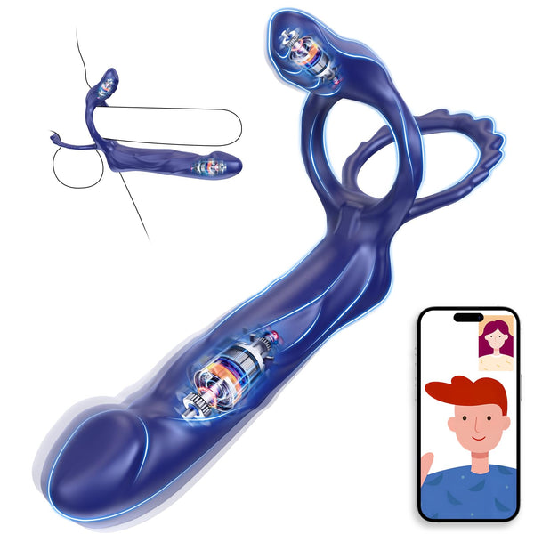 Vibrating Strap-On & Penis Sleeve – APP-Controlled Couples Sex Toy