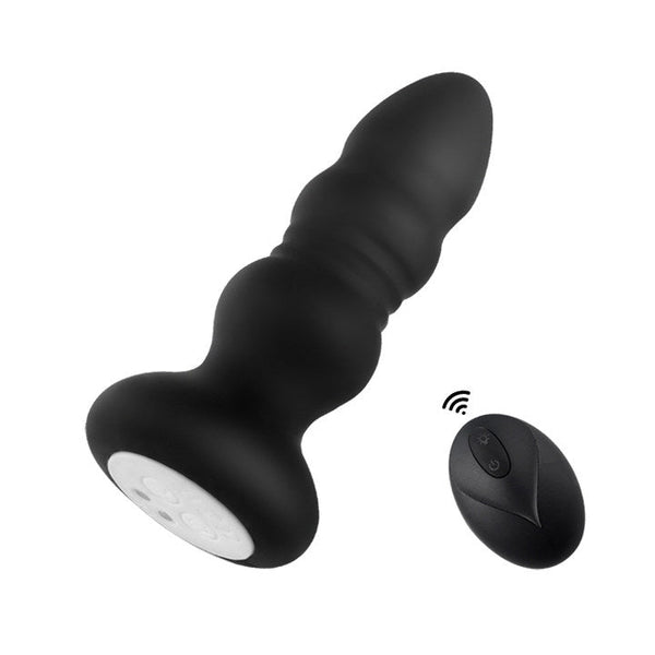 Vibrerende Anal Plug - LED Lys & Fjernbetjening