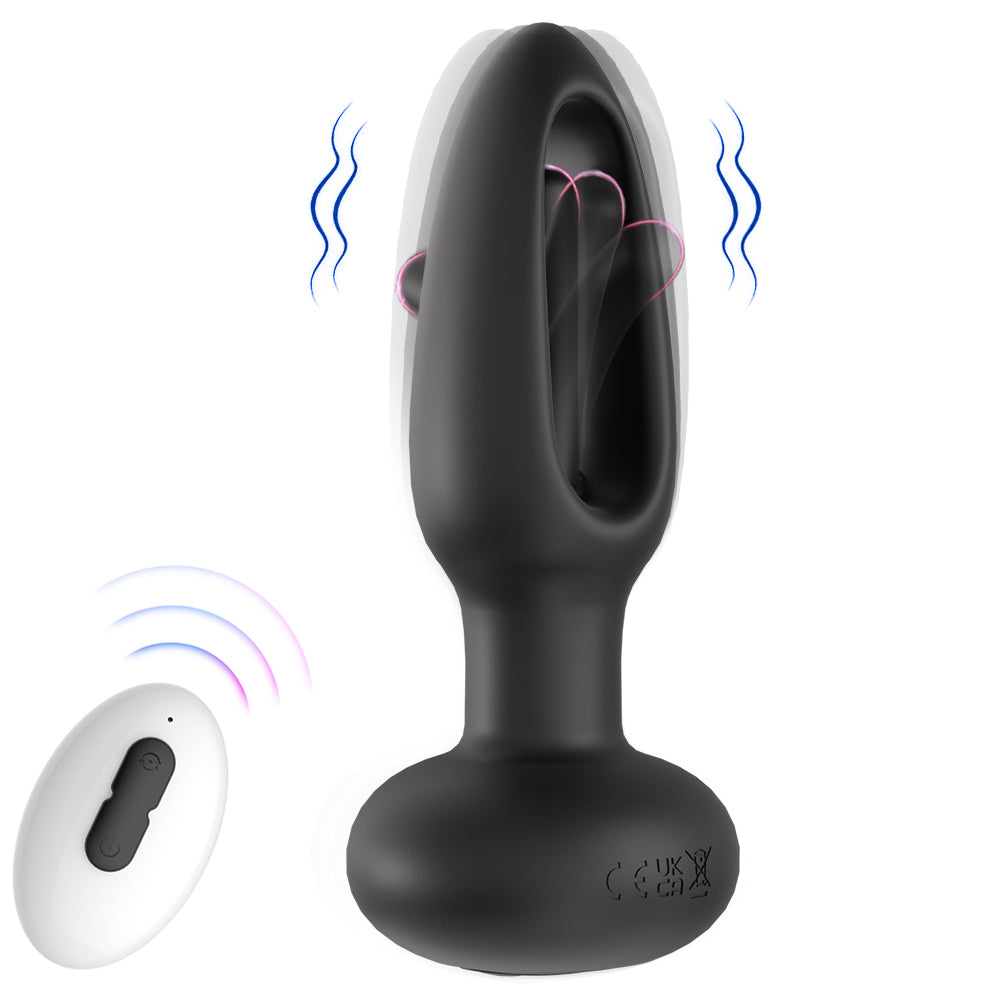 Anal Flapping Butt Plug - Vibrerende & Bærbar