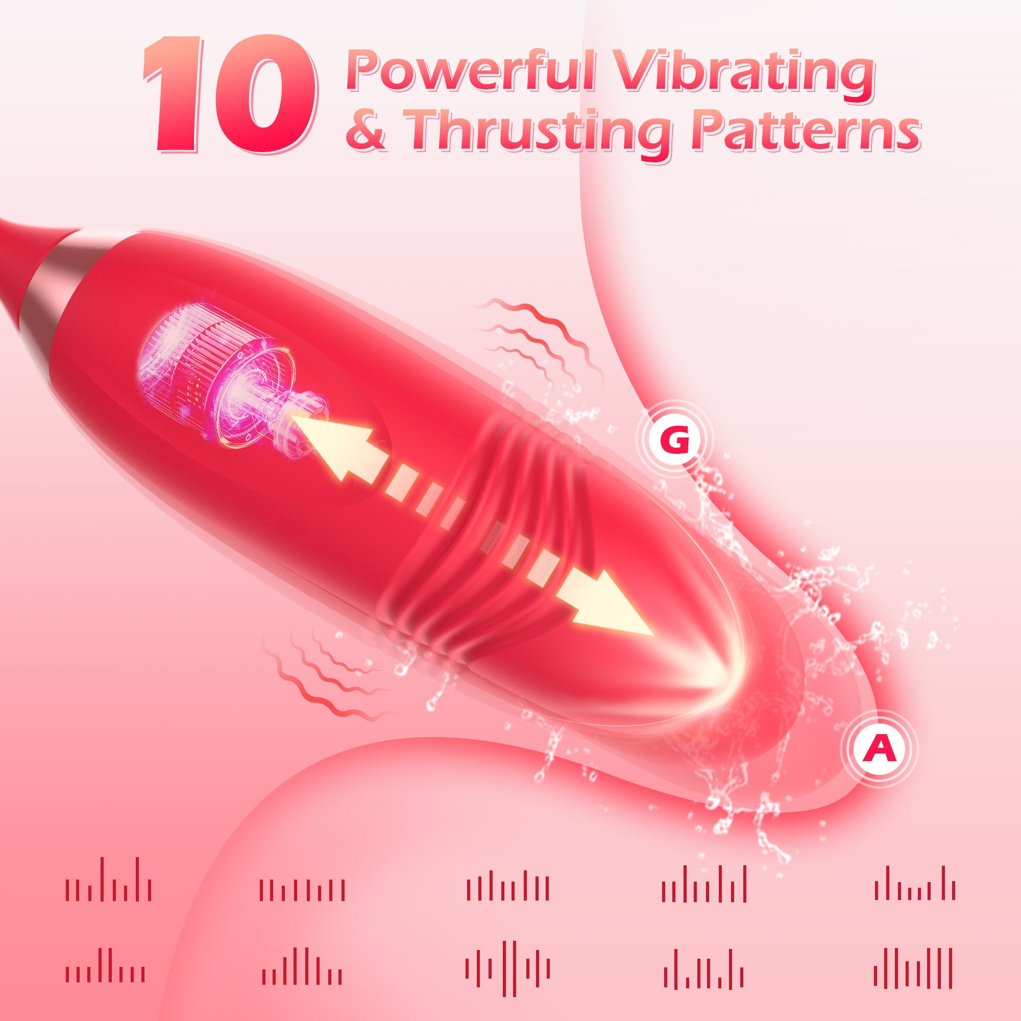 Rose Thrusting Vibrator - Sucking & Vibrating