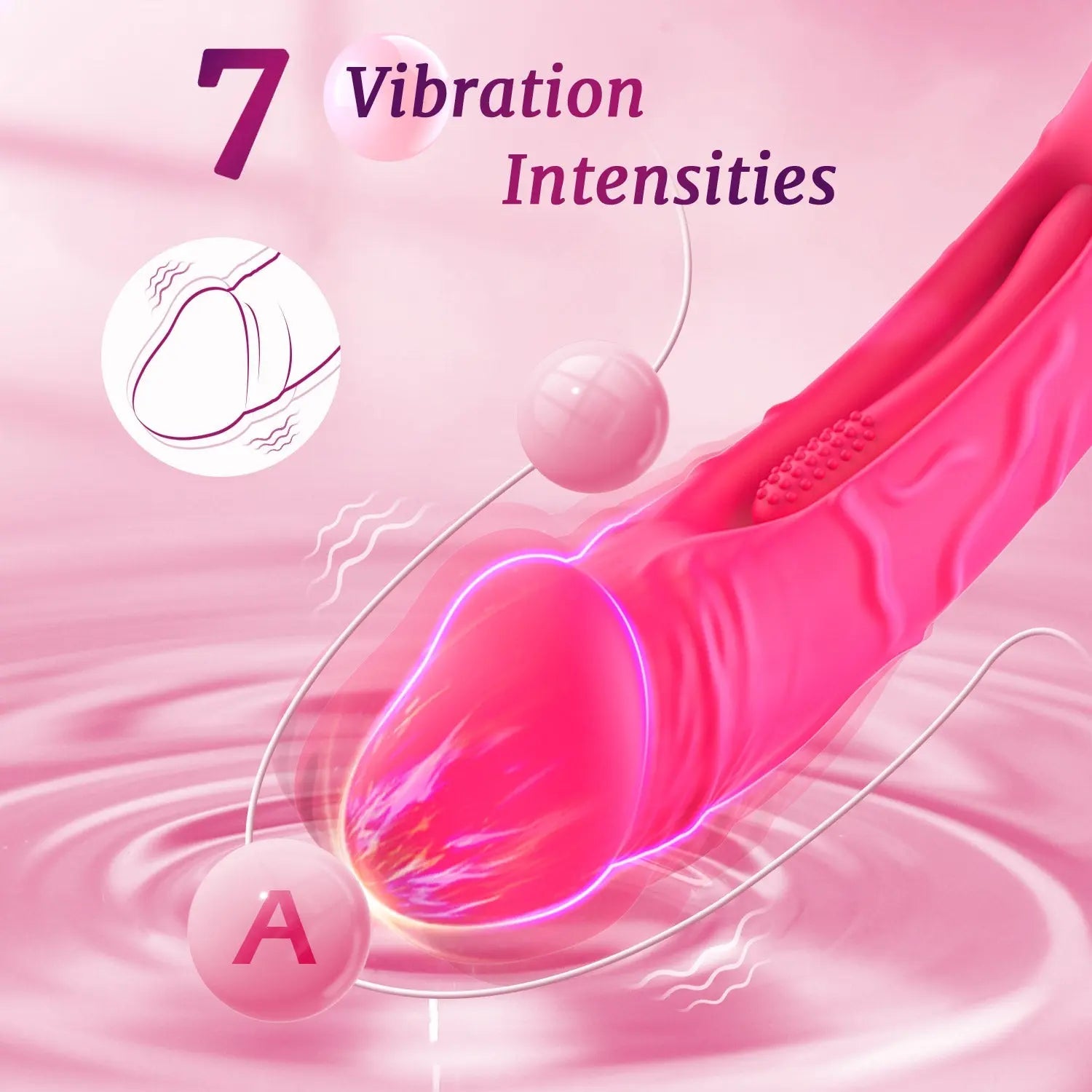 Flappende Dildo Vibrator med Vibration