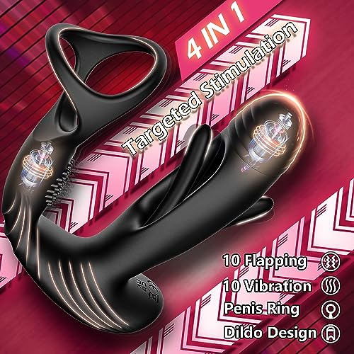 Flappende Anal Dildo Massager - Vibration & Penisring