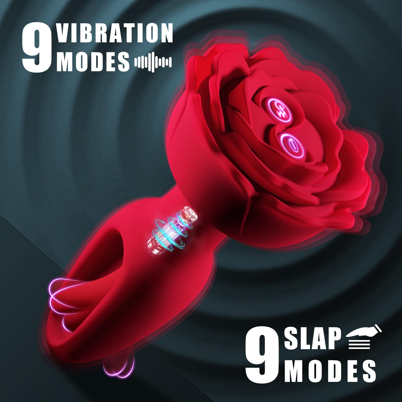 Rosebud Anal Vibrator - Flappende & Fjernbetjent