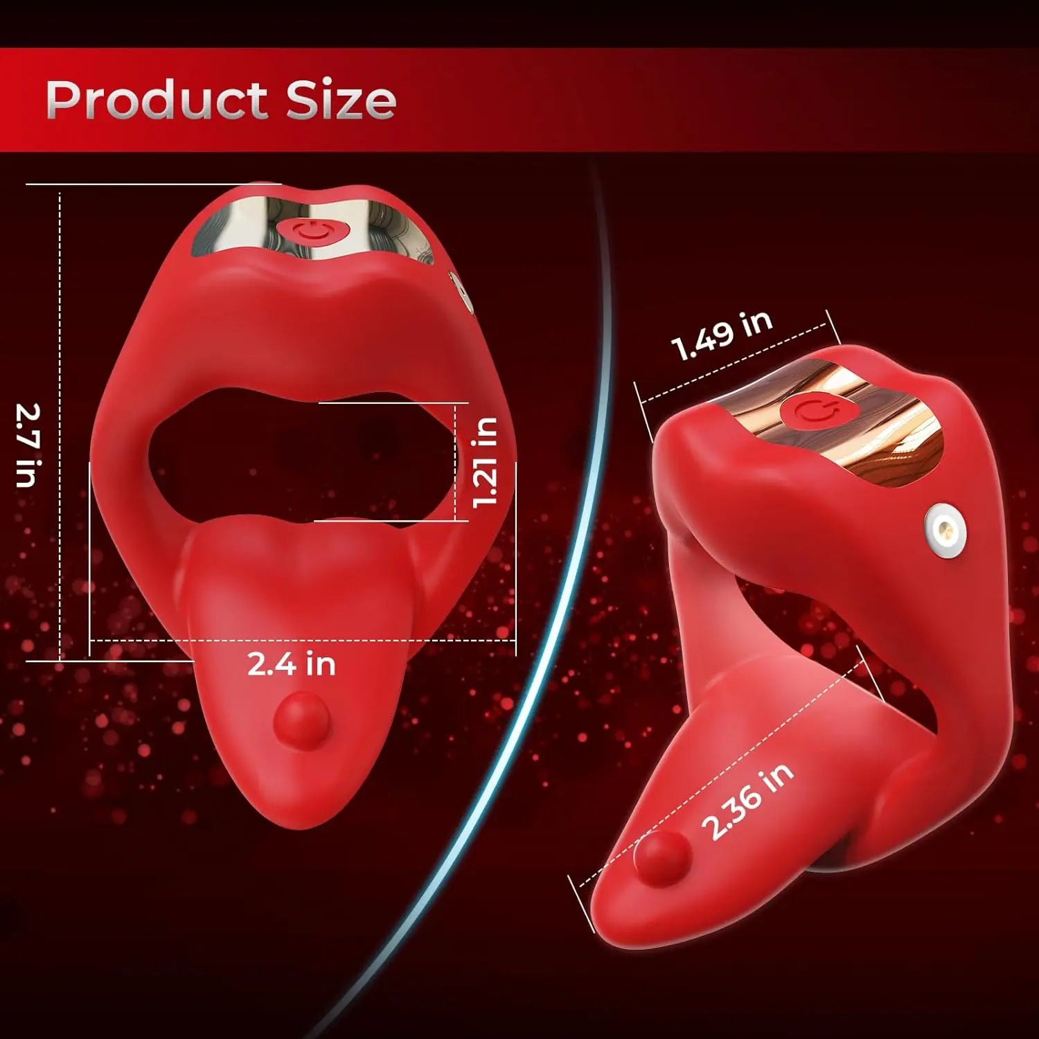 Tongue Cock Ring - Vibration & Couple Toy