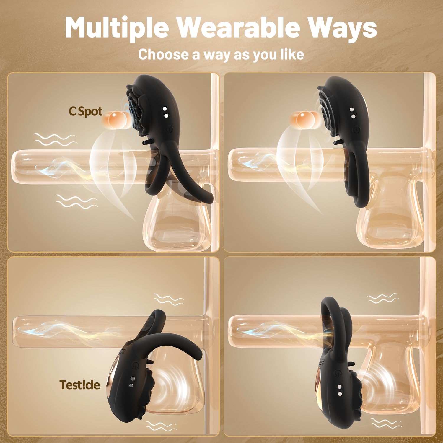 Enchanting Rose Vibrating Penis Ring with Clitoral Stimulation