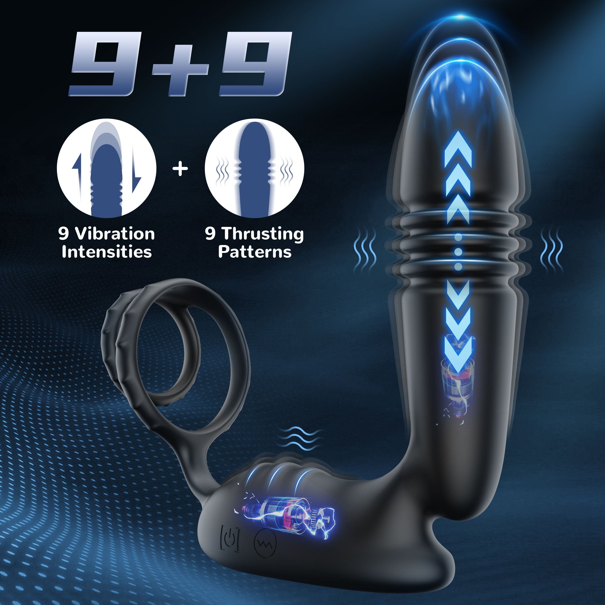 Stødende prostata massager - Vibrerende & App-styret